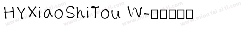 HYXiaoShiTou W字体转换